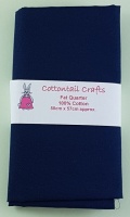 Fat Quarter - Plain Cotton Poplin - Navy